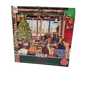Ceaco Christmas Lodge 300 Piece Puzzle by Artist Tracy Flickinger Complete EUC